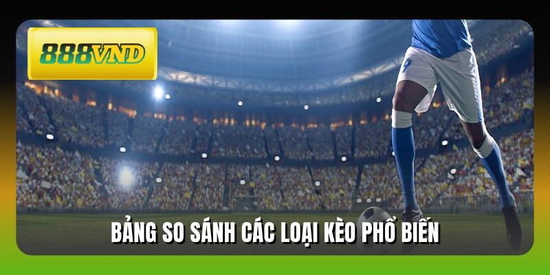 Bảng so sánh các loại kèo phổ biến