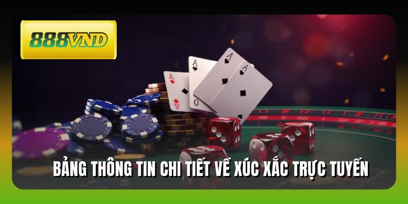 Bảng thông tin chi tiết về xúc xắc trực tuyến