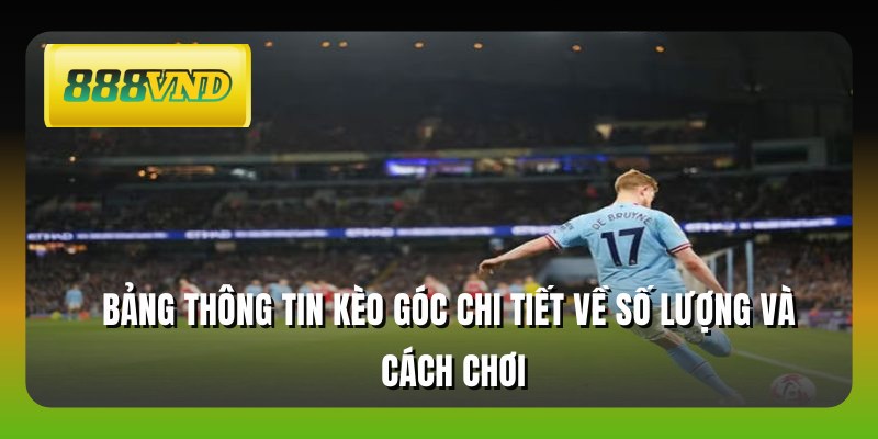 Bảng thông tin kèo góc chi tiết về số lượng và cách chơi