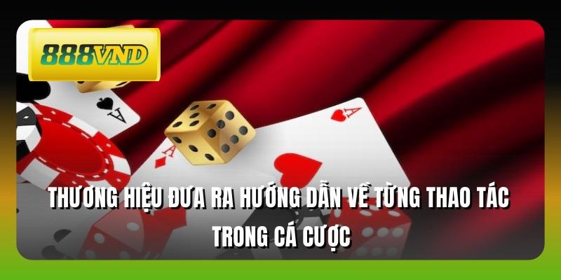 Thương hiệu đưa ra hướng dẫn về từng thao tác trong cá cược