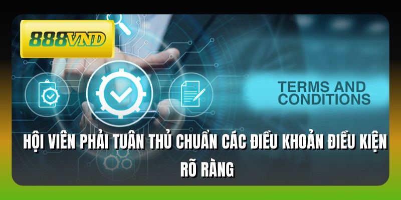 Hội viên phải tuân thủ chuẩn các điều khoản điều kiện rõ ràng
